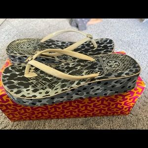 Gently used Tory Burch flip flops